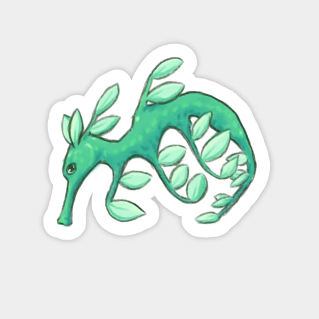 Sea Dragon - Leafy Sea Horse Green Sea Dragon Design Sticker by sheehanstudios